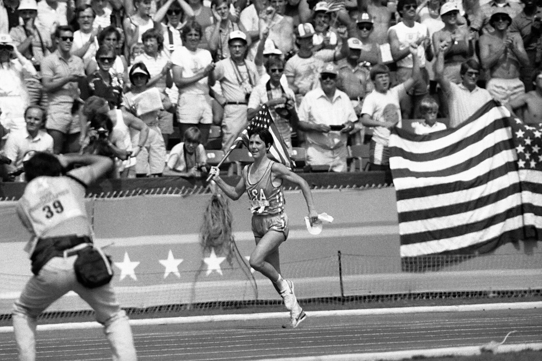 1984: Joan Benoit wins the first Olympic marathon for women